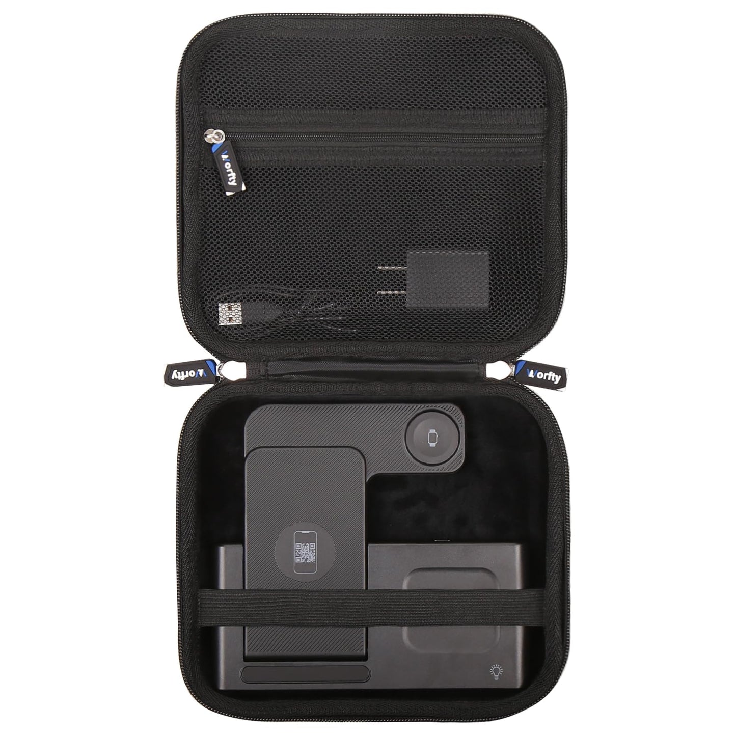 Hard Travel Case for GETPALS 3 in 1 Wireless Charger iPhone Charging Station Case Only(Black)