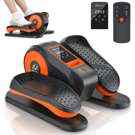 ANCHEER Under Desk Elliptical Electric Leg Exerciser While Sitting for Seniors Fully Assembled Motorized Ellipse Leg Exerciser Seated Elliptical Machine with 12 Adjustable Speeds