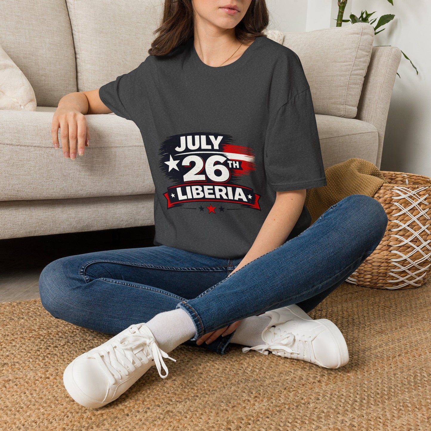 July 26th Liberia T‑Shirt — Independence Day Patriotic Tee