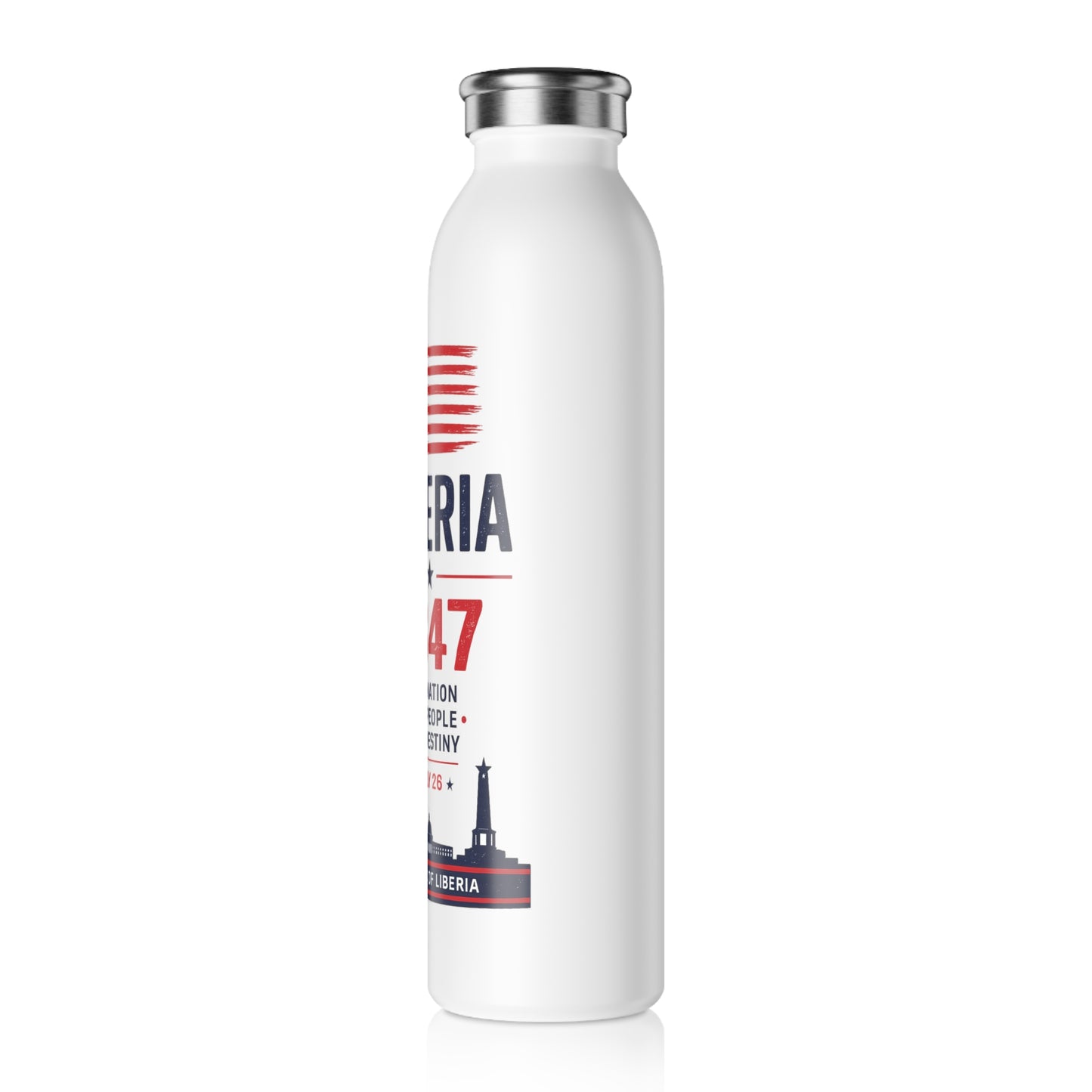 Liberia 1847 Slim Water Bottle – Republic of Liberia Independence Day Stainless Bottle