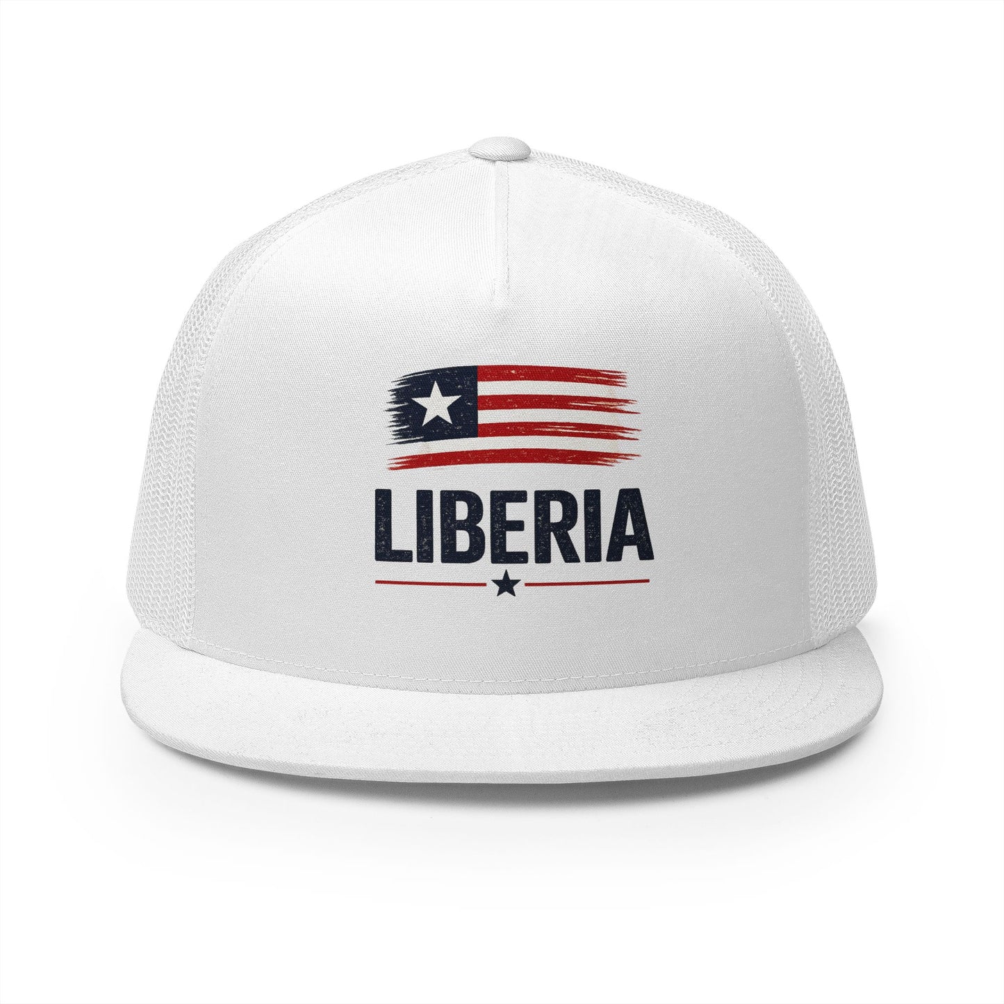 Liberia Flag Trucker Cap — Retro Patriotic Mesh Hat