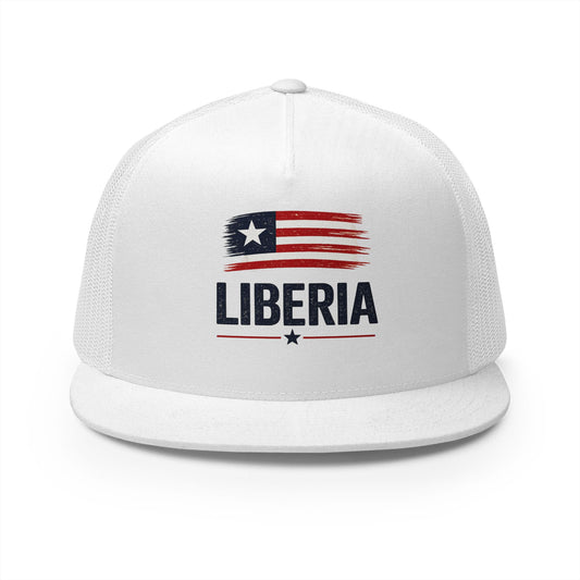 Liberia Flag Trucker Cap — Retro Patriotic Mesh Hat