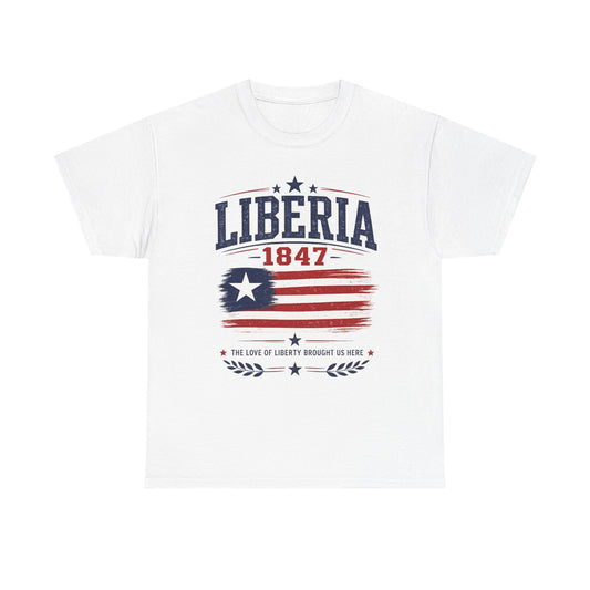 Liberia 1847 Flag Tee — Vintage Patriotic T-Shirt