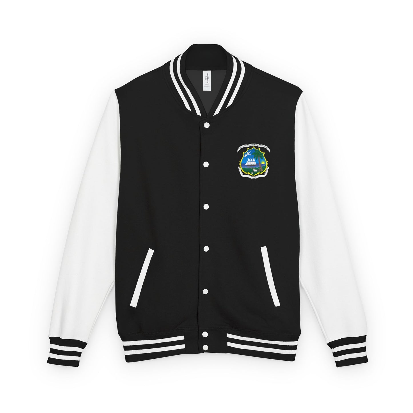 Liberia Letterman Jacket with Crest Logo — Classic Varsity Style Coat