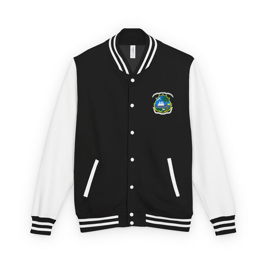 Liberia Letterman Jacket with Crest Logo — Classic Varsity Style Coat