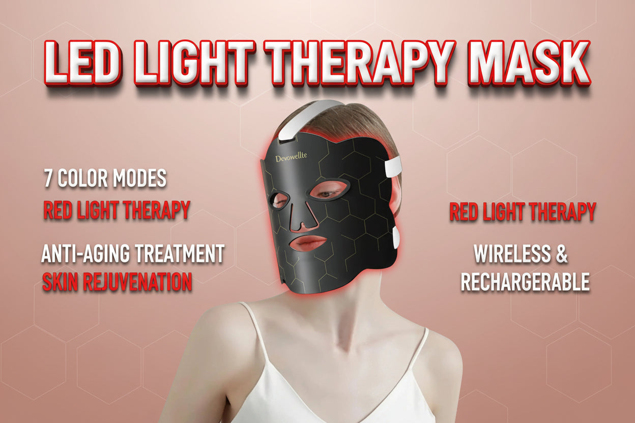 Red Light Therapy for Face660nm & 850nm Combination Band LED Face Light Therapy Soft Light Therapy Face at Home