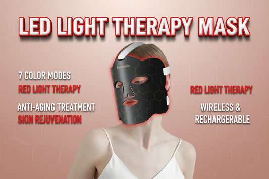 Red Light Therapy for Face660nm & 850nm Combination Band LED Face Light Therapy Soft Light Therapy Face at Home