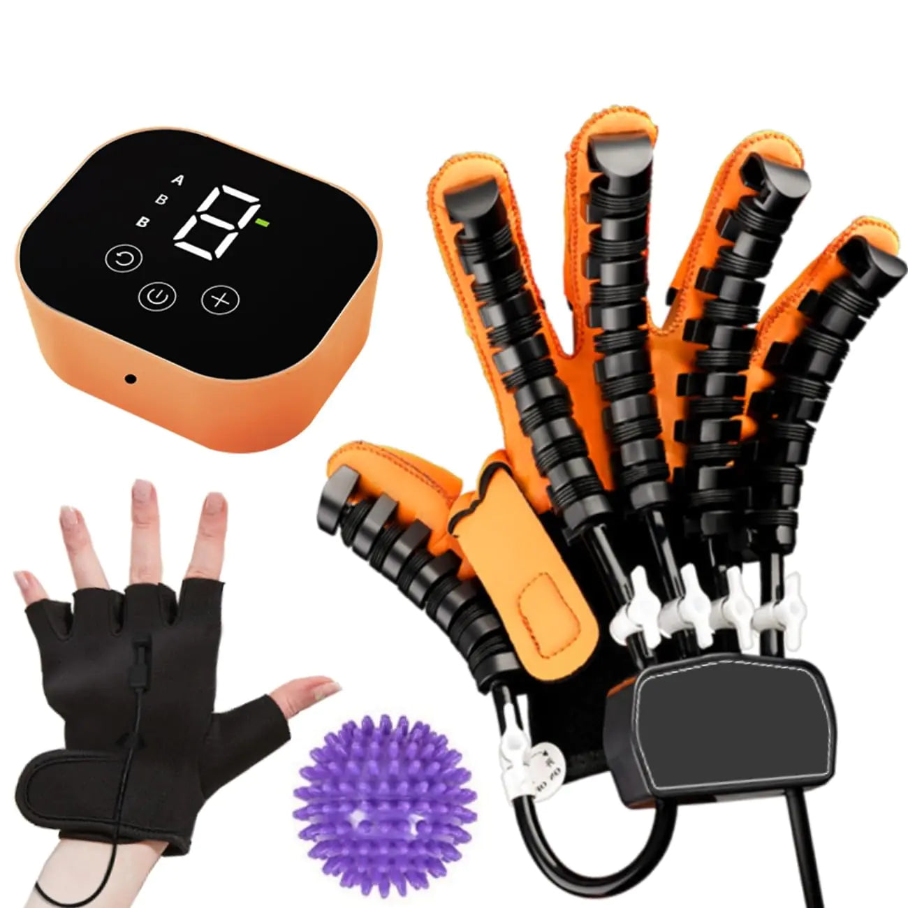 GENDOING Rehabilitation Robot Glove for Stroke Robotic Hand Stroke Recovery Equipment Fingers Strength Training Device for Hemiplegia Strength Adjustable