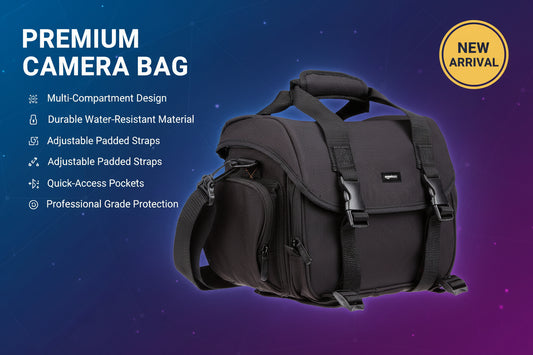 Amazon Basics Large DSLR Gadget Bag Black with Grey Interior