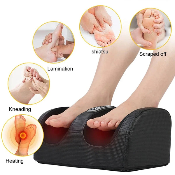Shiatsu Electric Foot Massager  For Pain Relief & Relaxation Black